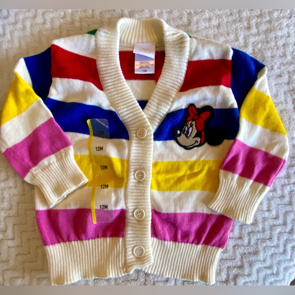 Toddler Girls' Minnie Mouse Cardigan Sweater
